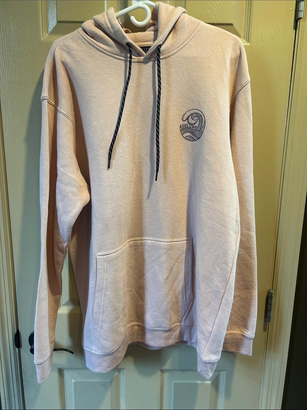 Reel Life Hooded Pullover Sweatshirt in Rose Smoke XL